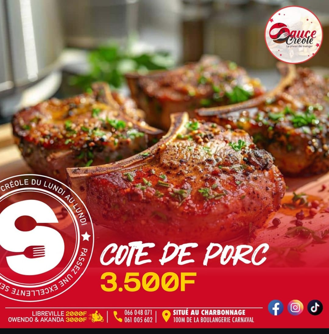 Côte de porc braisée de La Sauce Créole